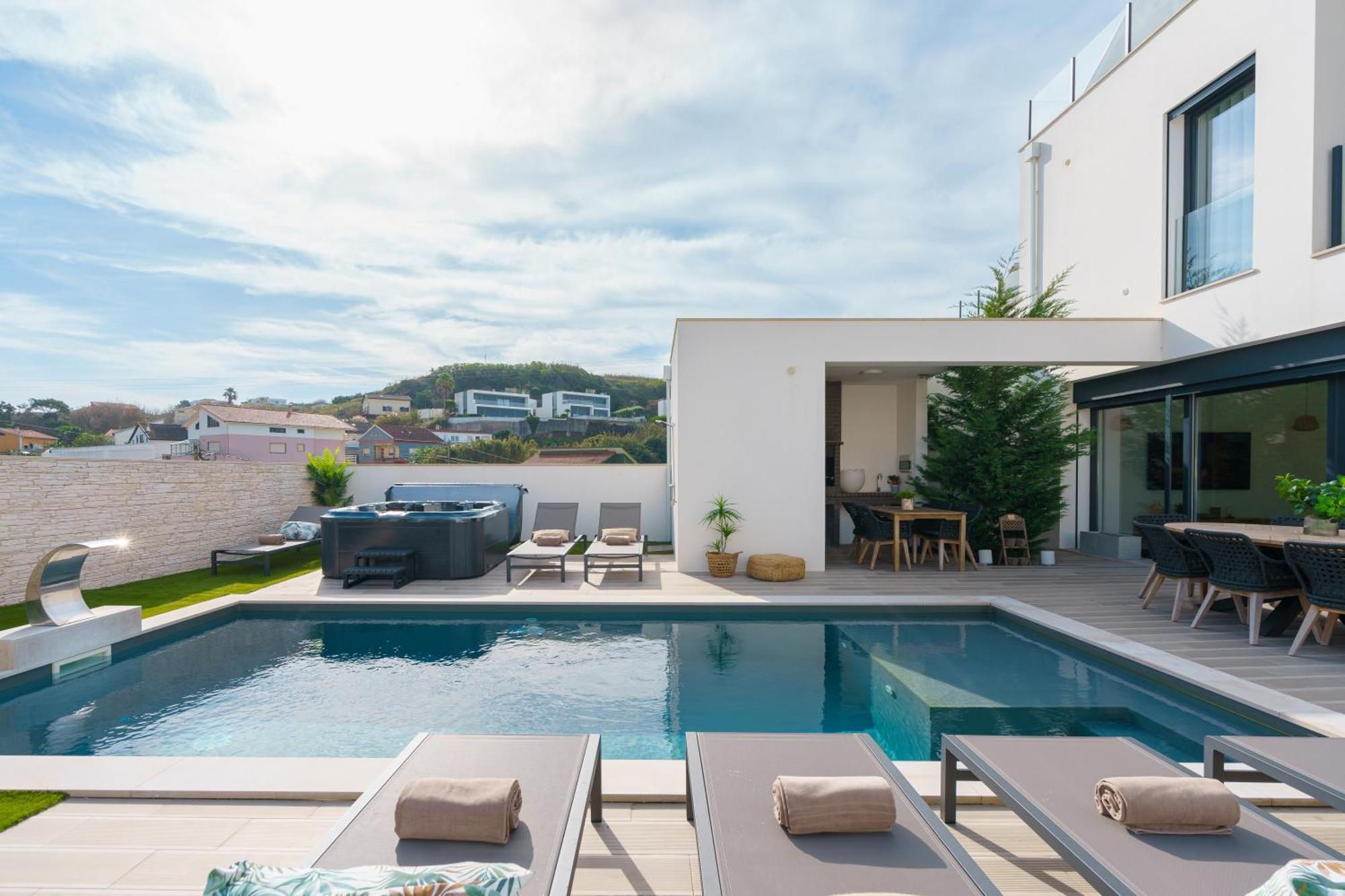 Paradise Villa, Luxury Villa Near The Beach Ribamar  Esterno foto
